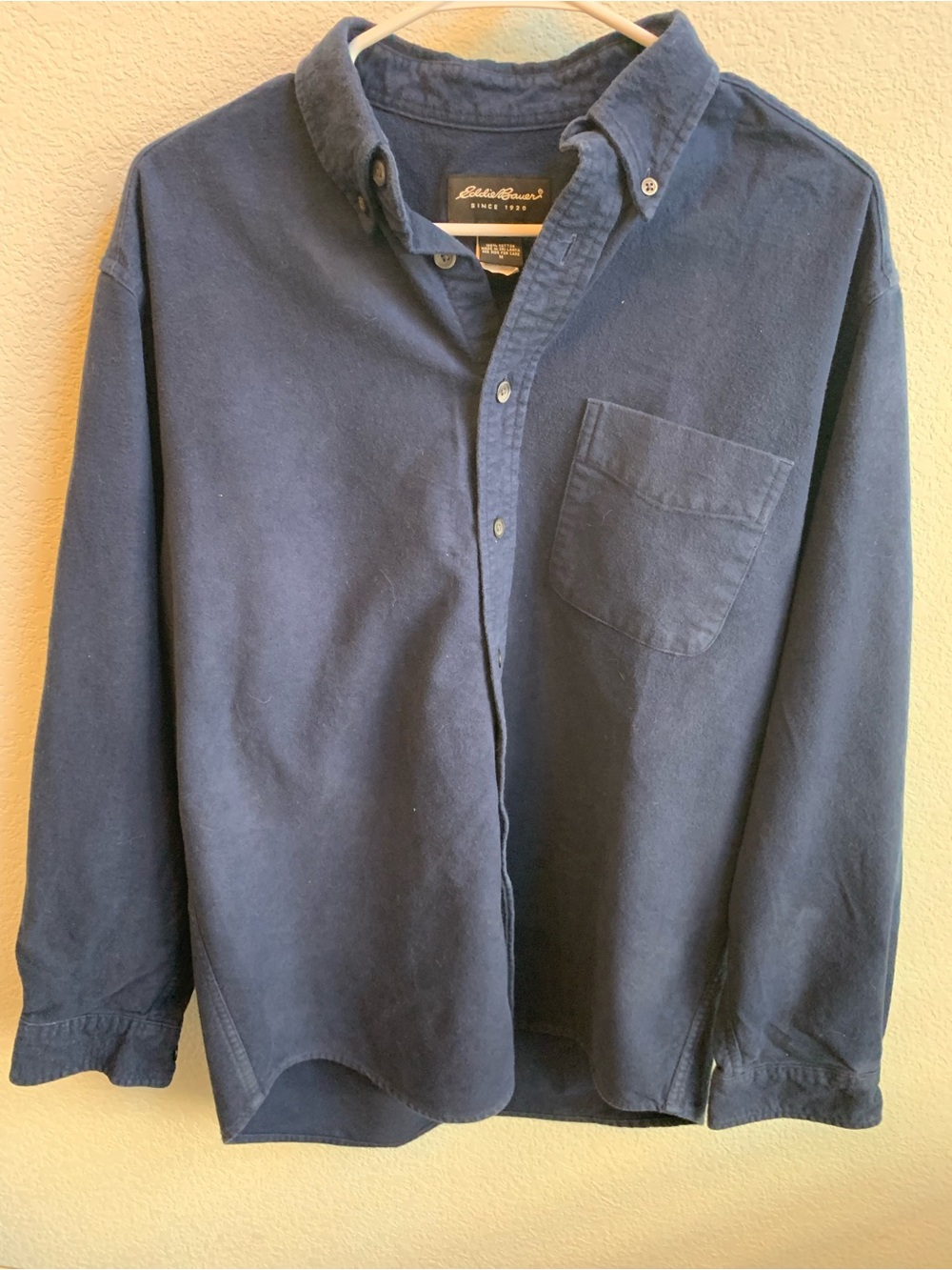 Eddie Bauer Navy Long-Sleeve Button-Down Shirt